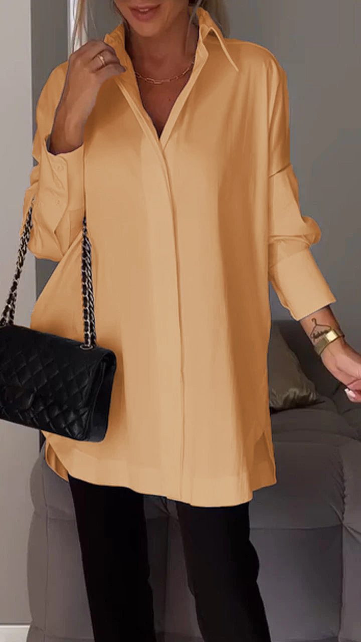 Danielle™ - Hvid Lapel Slidskjorte