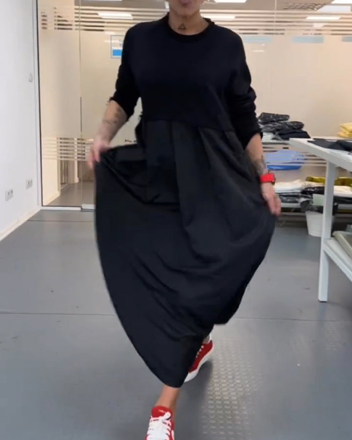 Daya Maxi™ - Ensfarvet hverdagskjole