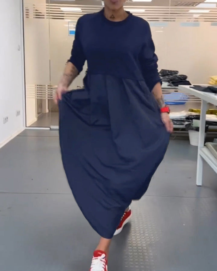 Daya Maxi™ - Ensfarvet hverdagskjole