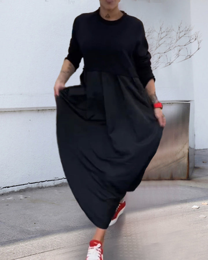 Daya Maxi™ - Ensfarvet hverdagskjole