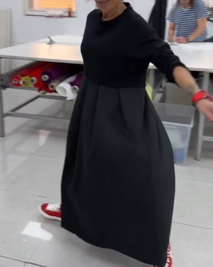 Daya Maxi™ - Ensfarvet hverdagskjole