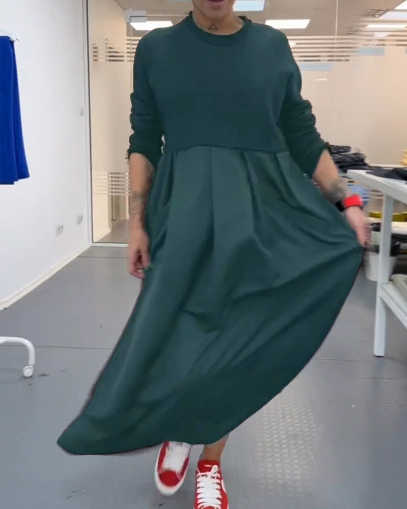 Daya Maxi™ - Ensfarvet hverdagskjole