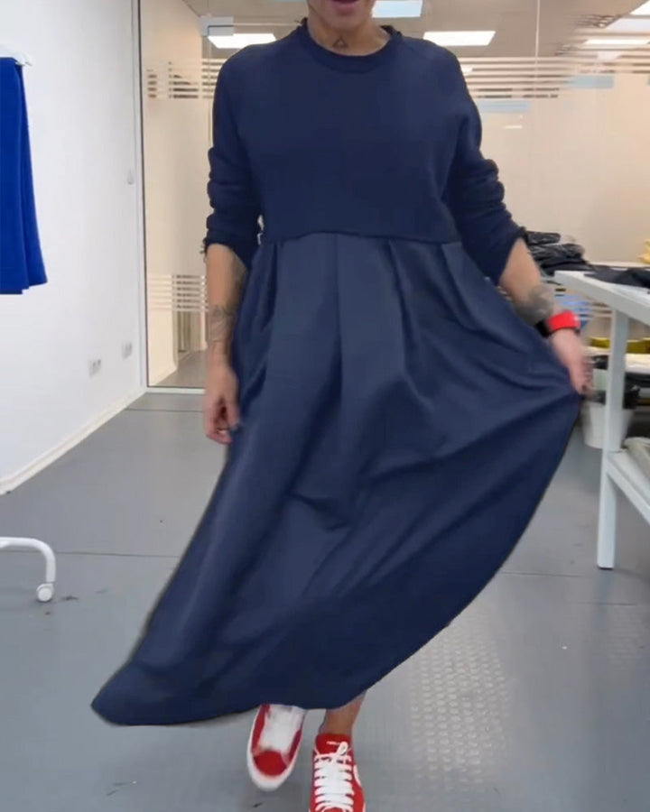 Daya Maxi™ - Ensfarvet hverdagskjole