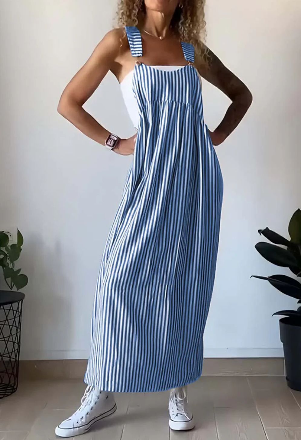 Alice™ - Casual stribet jumpsuit-kjole