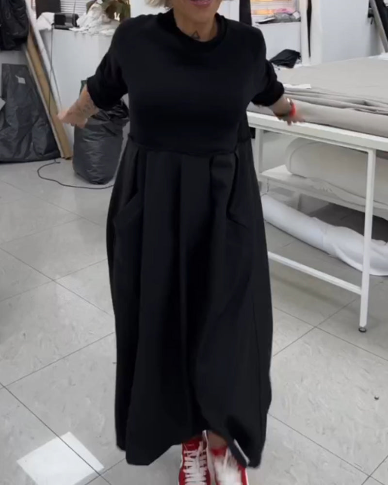 Daya Maxi™ - Ensfarvet hverdagskjole