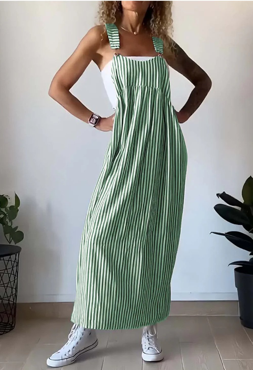 Alice™ - Casual stribet jumpsuit-kjole