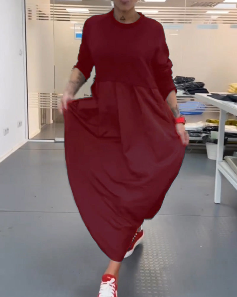 Daya Maxi™ - Ensfarvet hverdagskjole