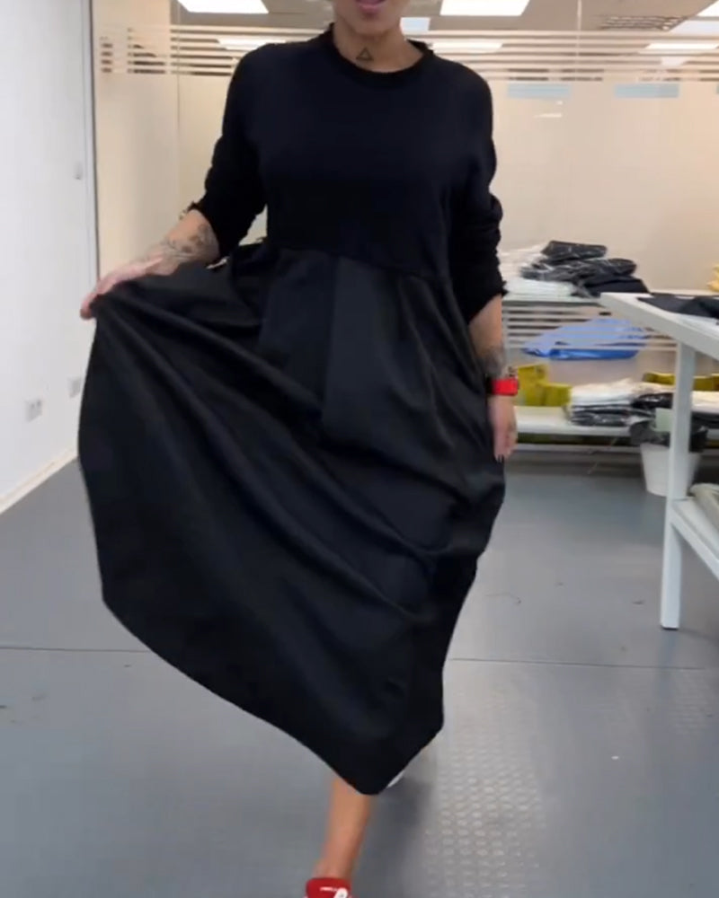 Daya Maxi™ - Ensfarvet hverdagskjole