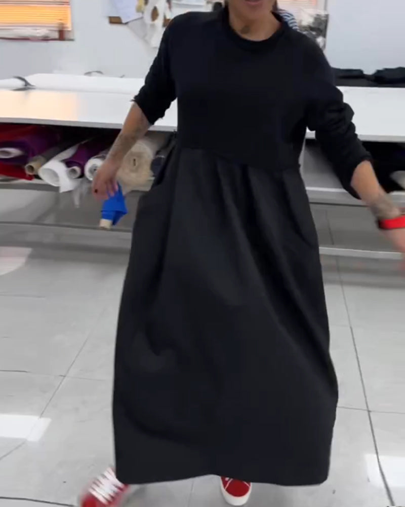 Daya Maxi™ - Ensfarvet hverdagskjole