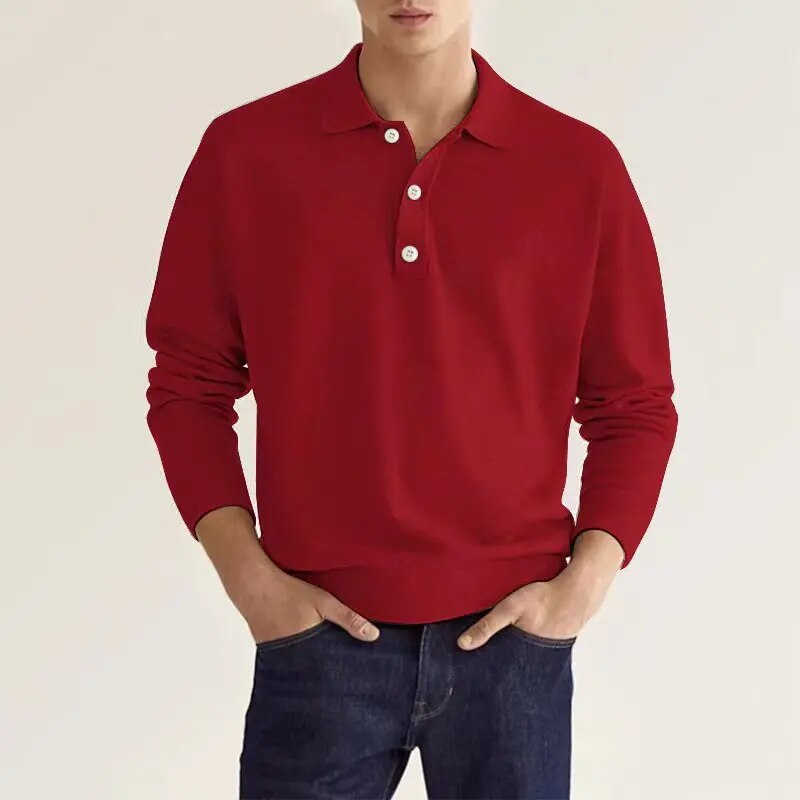 Carl™ - Langærmet poloshirt