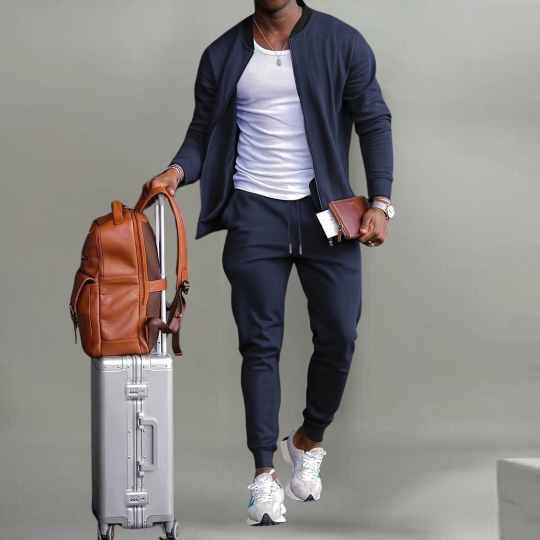 Sinatra™ - Trendy ensfarvet sportsoutfit