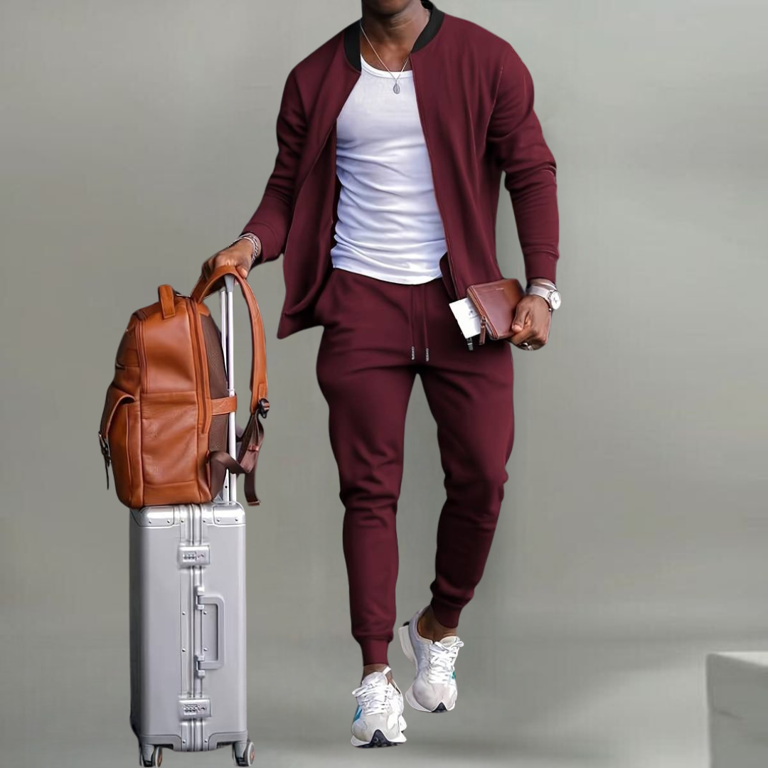 Sinatra™ - Trendy ensfarvet sportsoutfit
