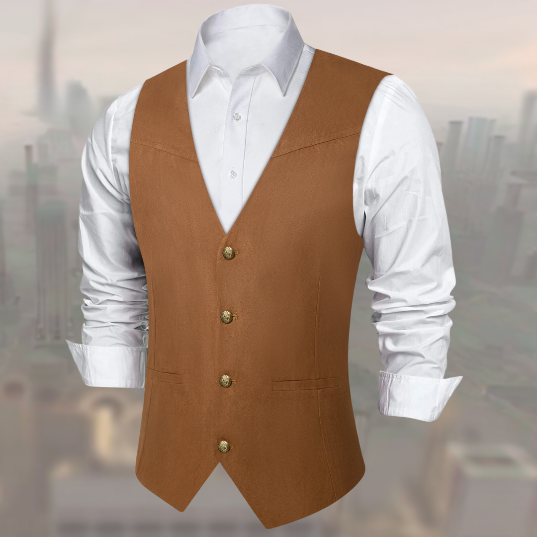 Benjamin™ - Suede Leather Cowboy Vest