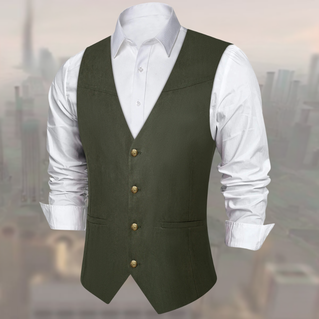 Benjamin™ - Suede Leather Cowboy Vest