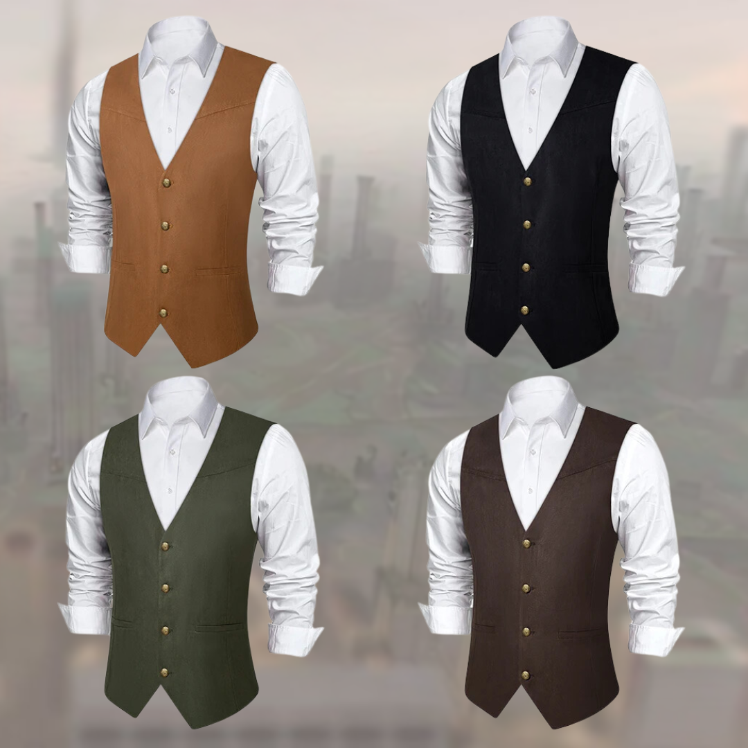 Benjamin™ - Suede Leather Cowboy Vest
