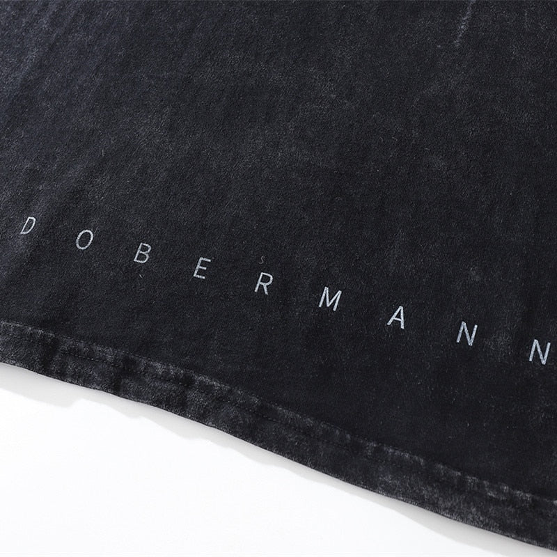 Dobermann™ - Vasket T-Shirt I Overstørrelse