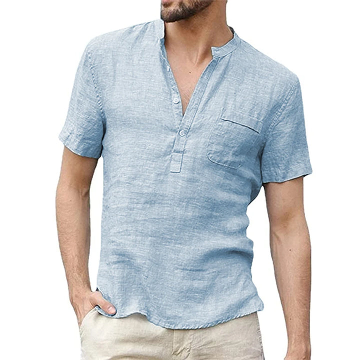 Clooney™ - Casual skjorte i bomuld og hør