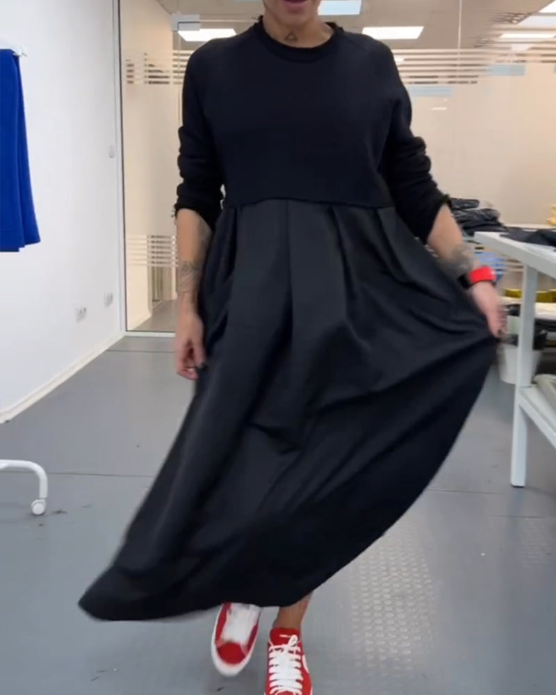 Daya Maxi™ - Ensfarvet hverdagskjole