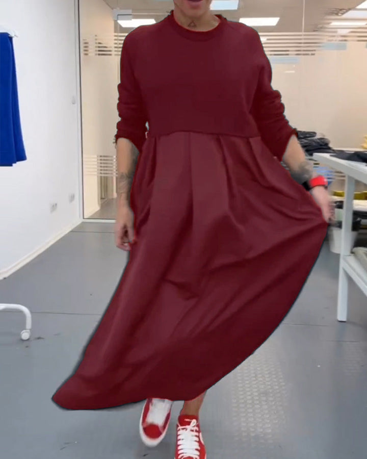 Daya Maxi™ - Ensfarvet hverdagskjole
