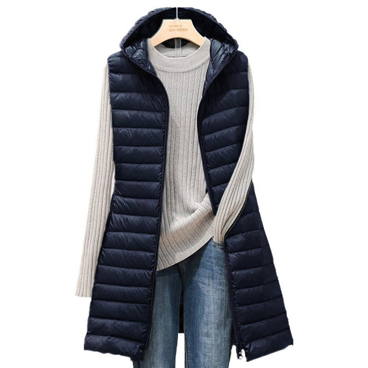 Maya™ - Den komfortable og moderigtige quiltede bodywarmer med lang hætte