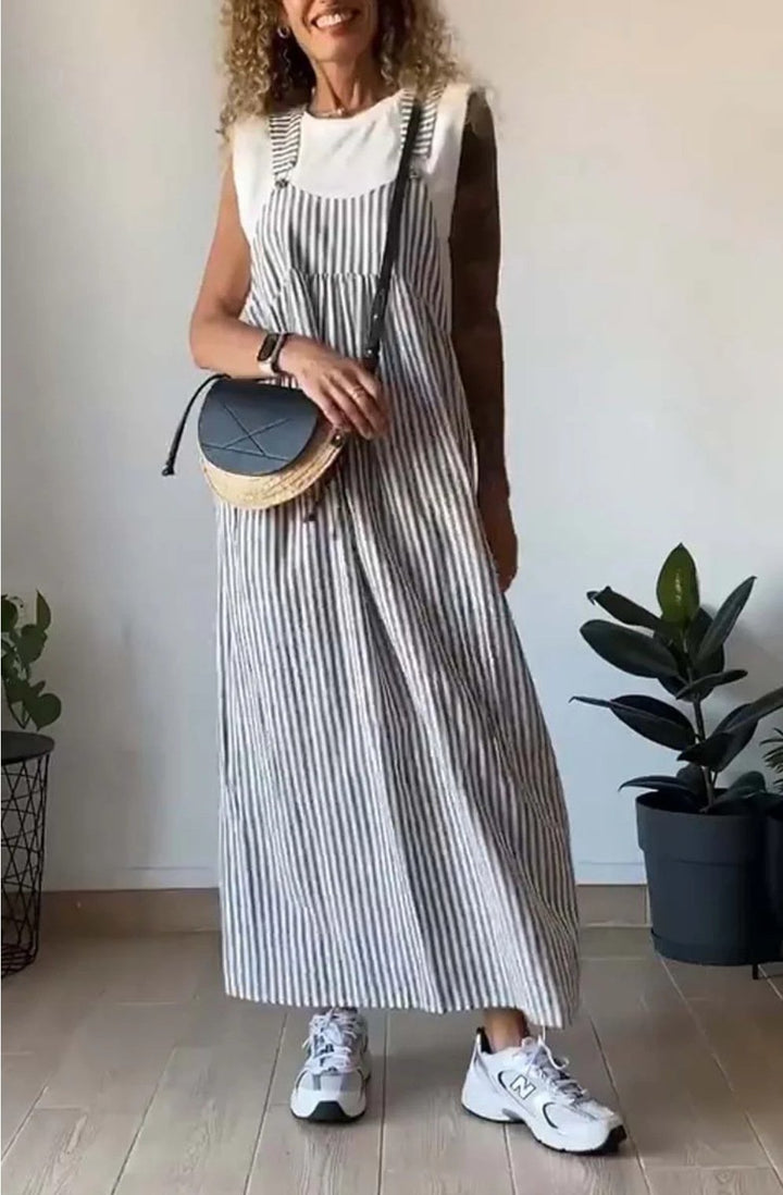 Alice™ - Casual stribet jumpsuit-kjole