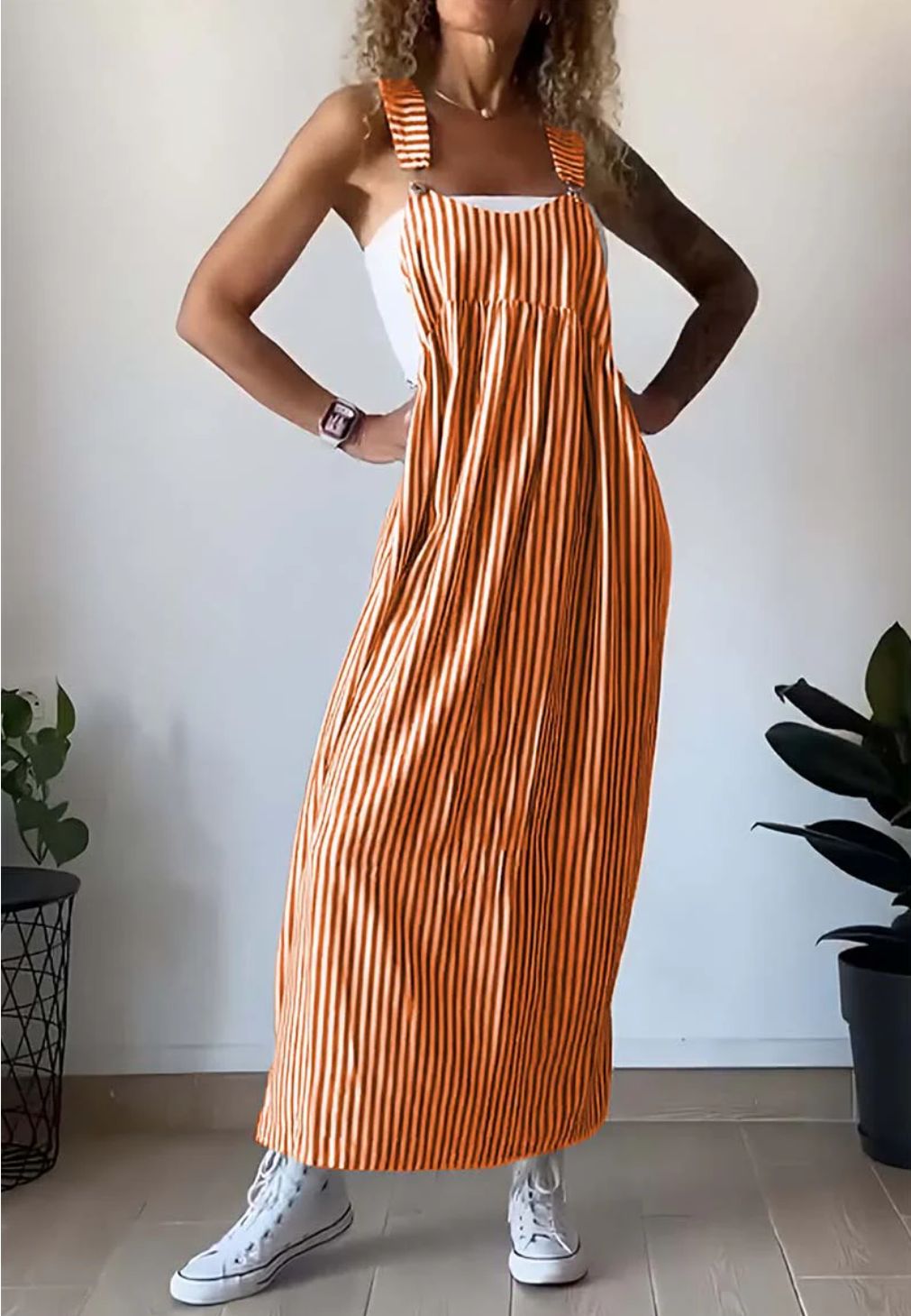 Alice™ - Casual stribet jumpsuit-kjole