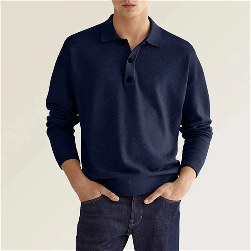 Carl™ - Langærmet poloshirt